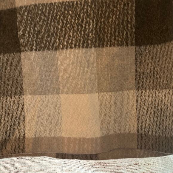 Loft Plaid Skirt soft grays beiges lined Size 4P petite - Picture 3 of 8